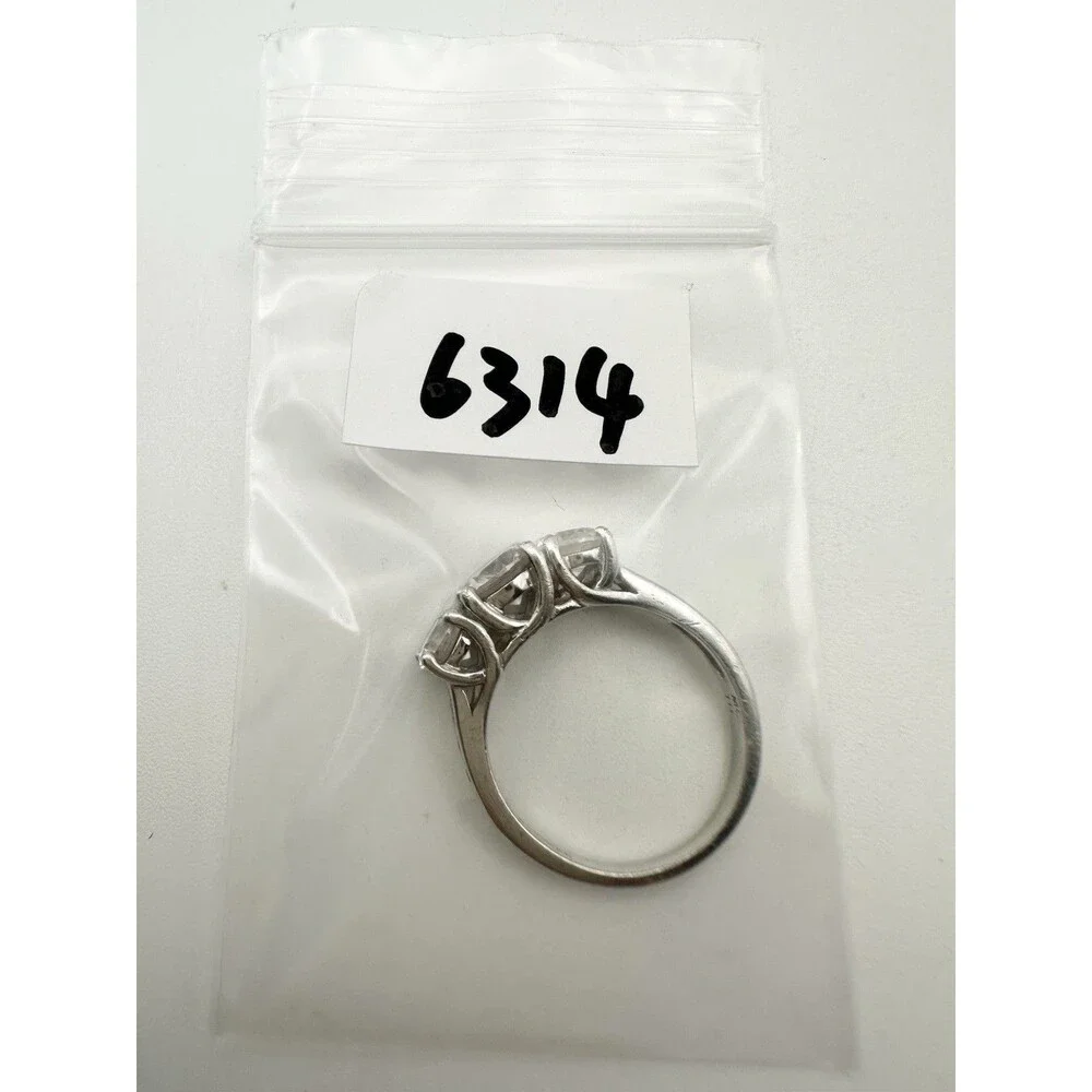 MC 925 Sterling Silver C Z Engagement Wedding Ring Size 6